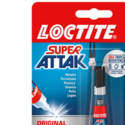 SUPER ATTAK ATTACK 3 GR LOCTITE ADESIVO UNIVERSALE ISTANTANEO TRIPLA  RESISTENZA 8000776157658